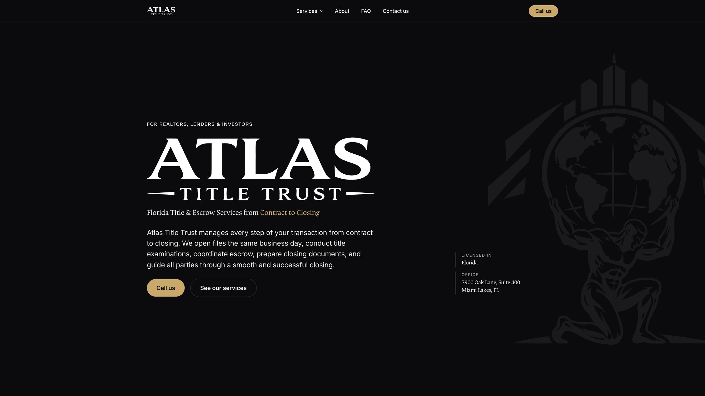 Atlas Title Trust homepage