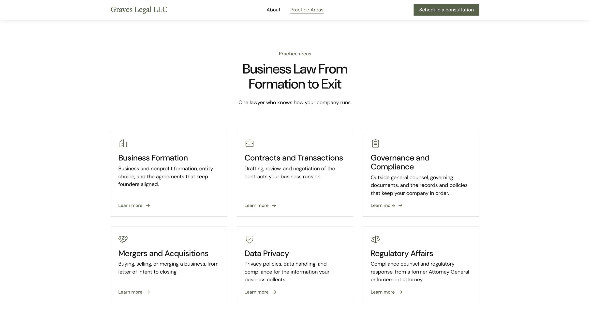 Graves Legal practice areas
