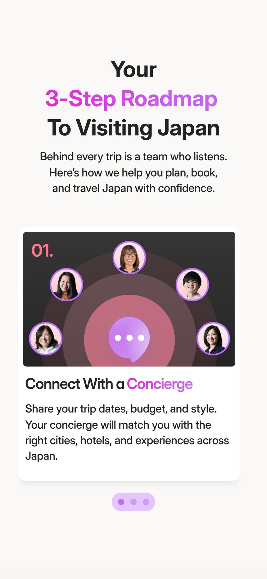 The 3-step roadmap on a phone