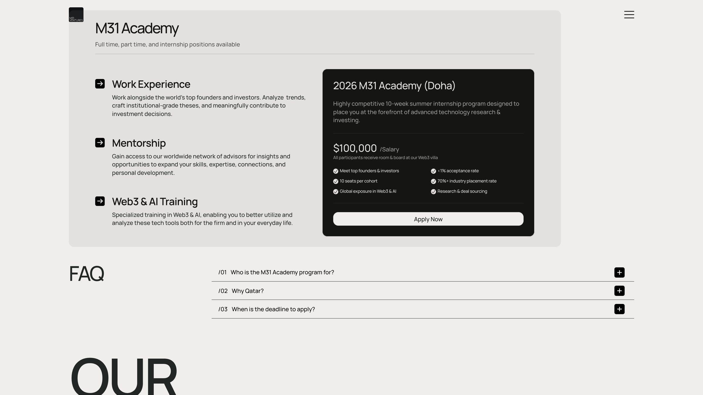 2026 M31 Academy in Doha