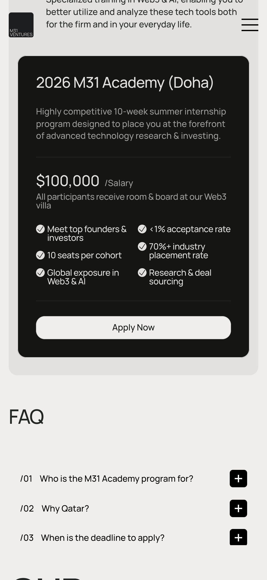 M31 Academy on a phone