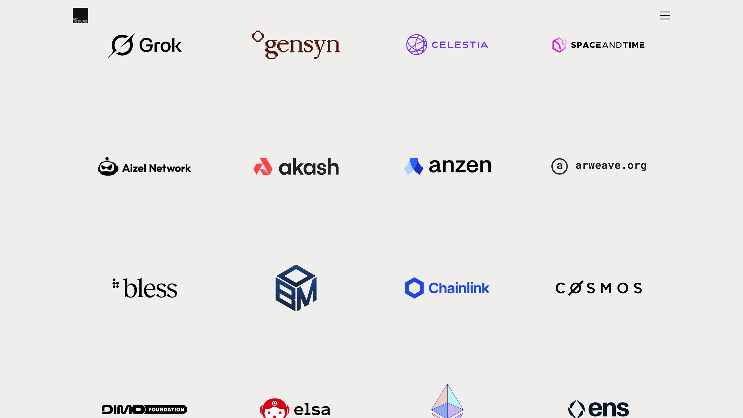 M31 Ventures portfolio logos