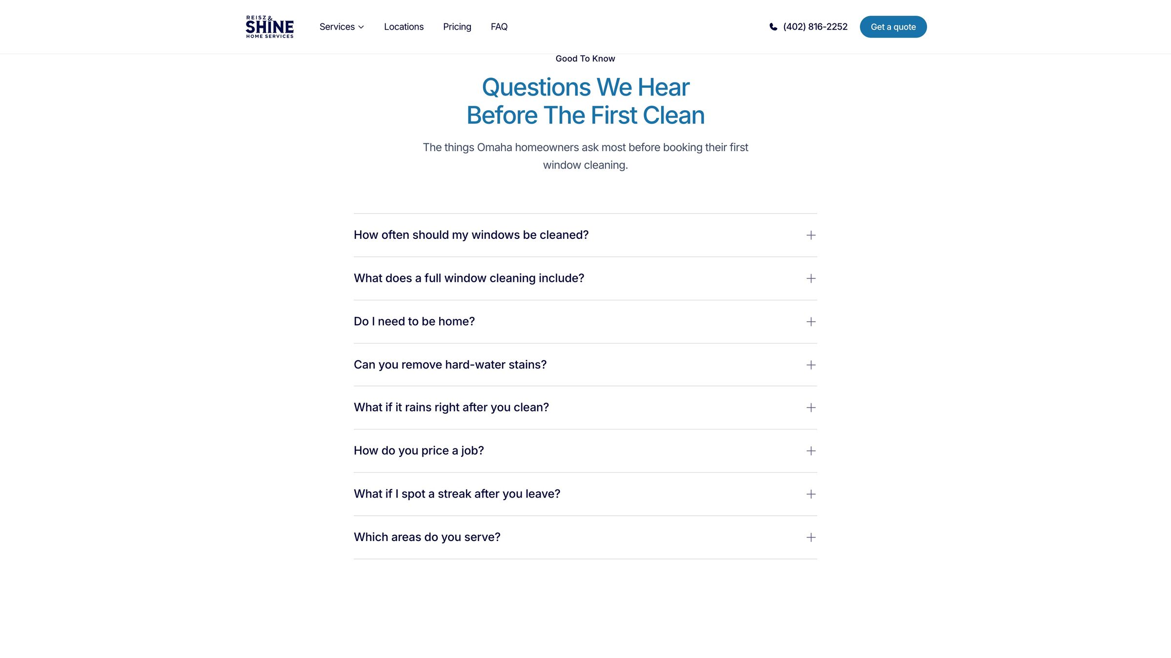 Questions homeowners ask before the first clean