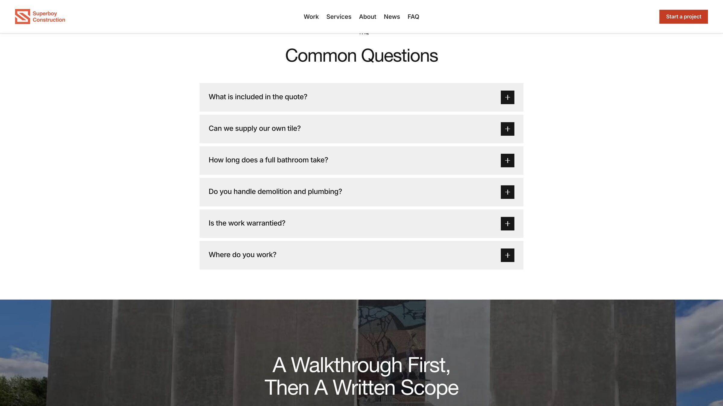 Common questions about tile projects