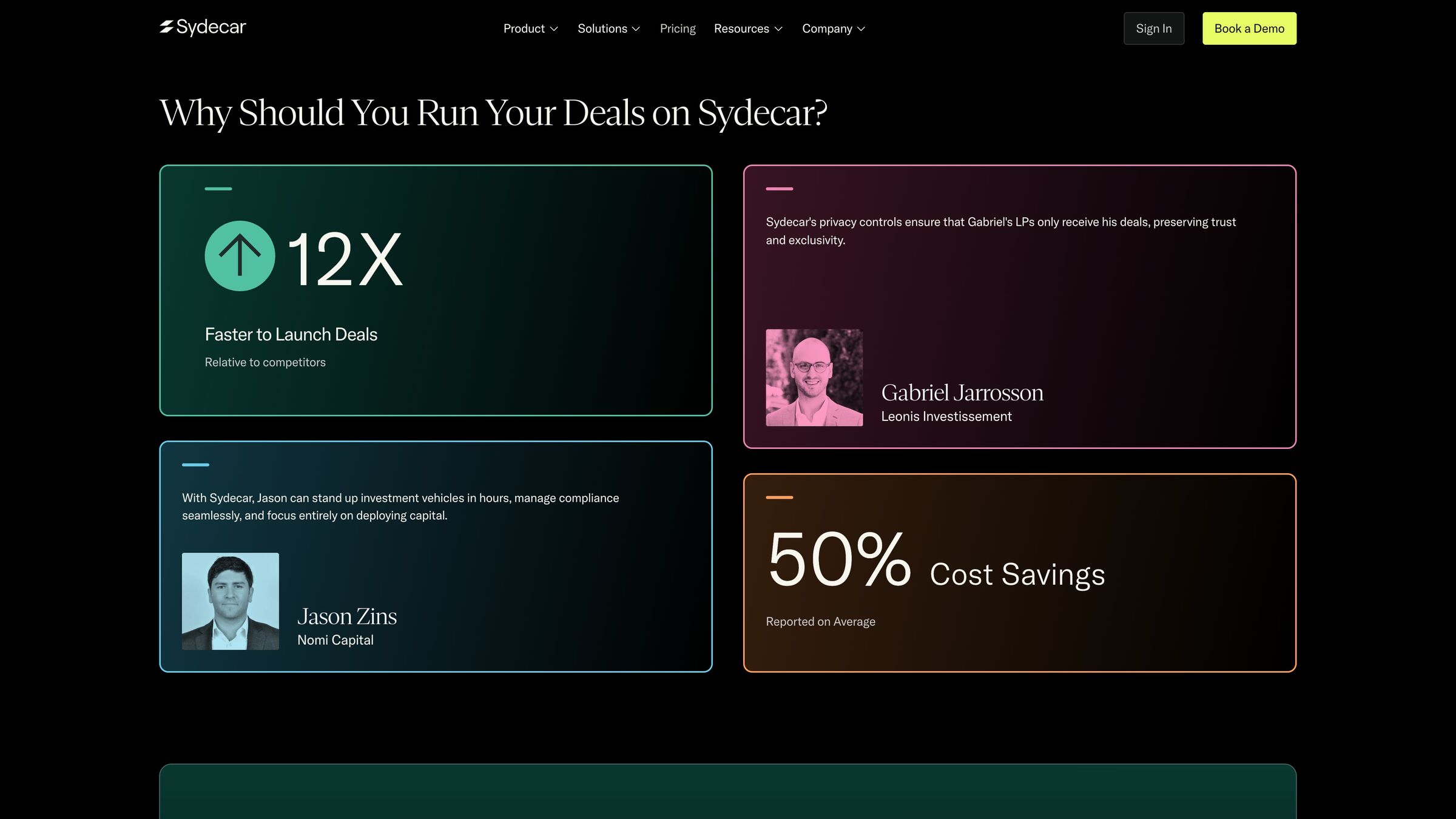 Why run your deals on Sydecar