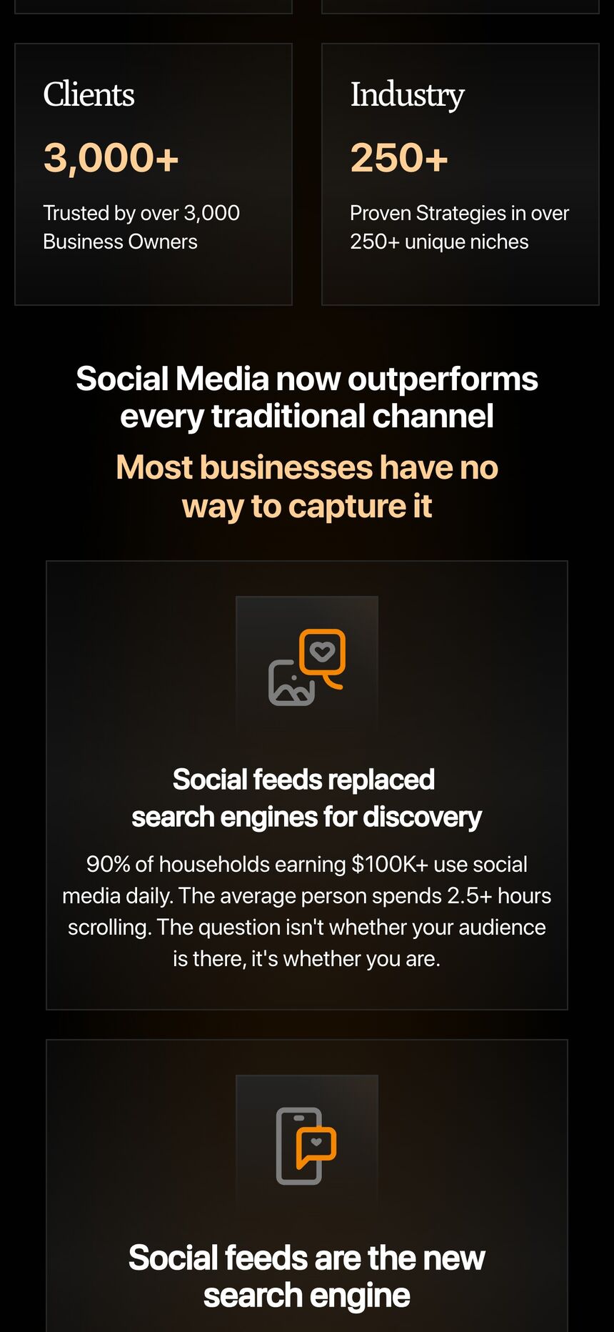 3,000 business owners, on a phone
